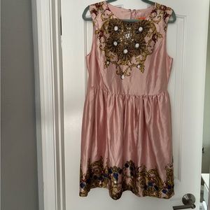 Joe Fresh Pink Satin Skater Dress